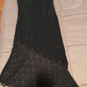Black strapless dress